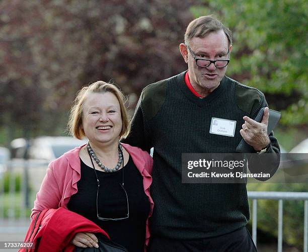 Donald Graham, chairman and chief executive officer of The Washington Post Co., arrives with his wife Amanda Bennett to Allen & Co. Annual conference...