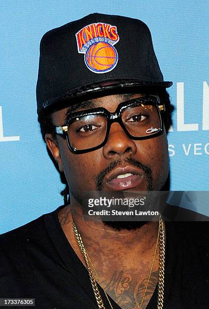Rapper Wale arrives at Ditch Fridays at the Palms Casino Resort on July 12, 2013 in Las Vegas, Nevada.