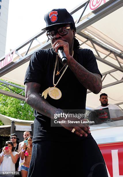 Rapper Wale performs during Ditch Fridays at the Palms Casino Resort on July 12, 2013 in Las Vegas, Nevada.