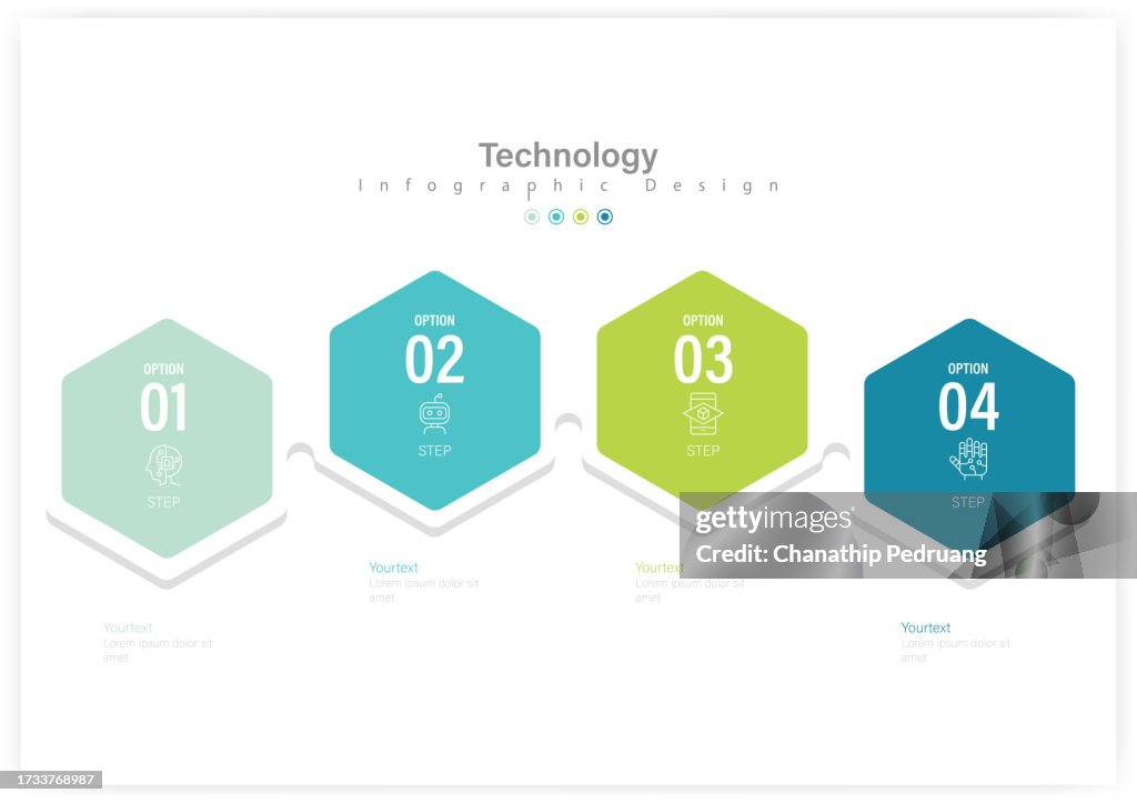 Technology Guide Step By Step Example Four Steps Technology Infographic Design Template Vector Stock ...