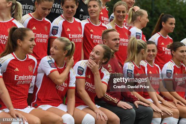 Kim Little of Arsenal during the Arsenal Women's Official Squad photo at London Colney on October 13, 2023 in St Albans, England.