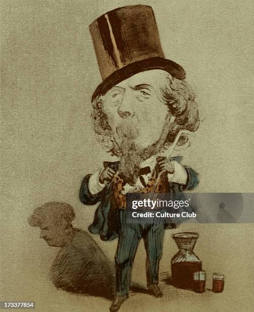 Giuseppe Rovani - from caricature by Cima. RV: Italian writer, 1818