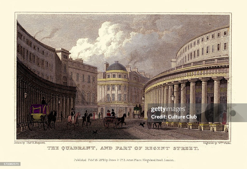 London Views:  The Quadrant, and part of Regent Street.