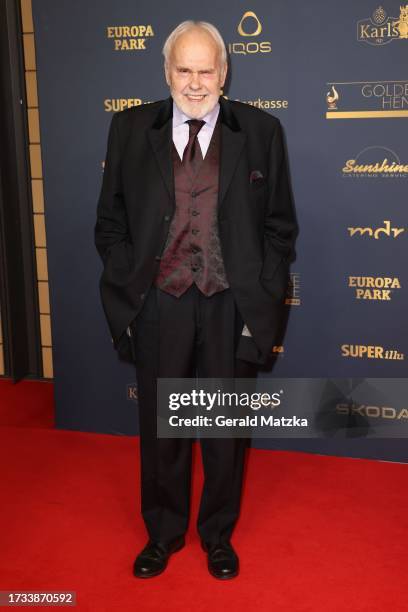 Gunther Emmerlich attends the Goldene Henne 2023 on October 13, 2023 in Leipzig, Germany.