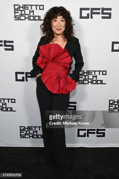 Sandra Oh attends the 2023 GFS Fall Benefit on October 12, 2023 in Santa Monica, California.
