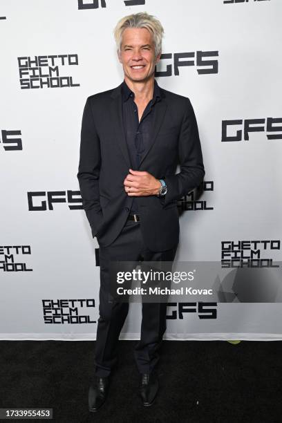 Timothy Olyphant attends the 2023 GFS Fall Benefit on October 12, 2023 in Santa Monica, California.
