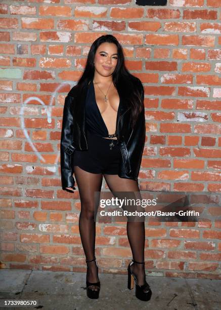 Adelaine Morin is seen attending the White Fox 10th Birthday Party at TAO on October 18, 2023 in Los Angeles, California.