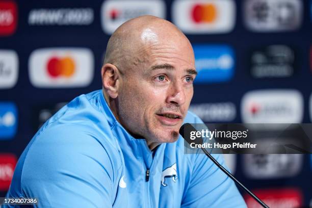 Felipe CONTEPOMI Assistant Coach of Argentina during the Training session and Press Conference of Argentine at Stade de France on October 19, 2023 in...