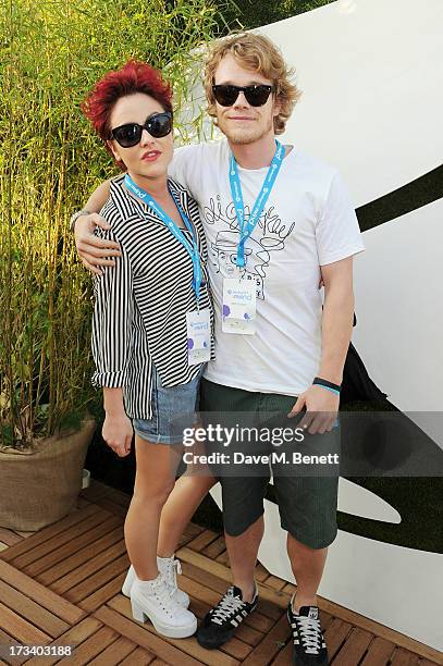 Jaime Winstone and Alfie Allen attend the Barclaycard UNWIND VIP lounge at British Summer Time Hyde Park presented by Barclaycard on July 13, 2013 in...