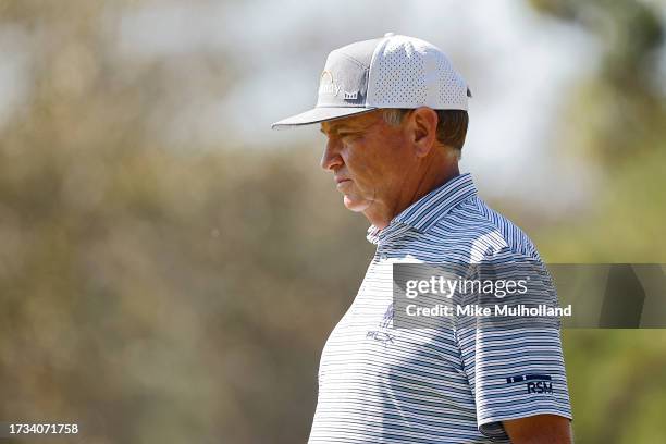 Davis Love III of the United States walks off the second hole during the first round of the SAS Championship at Prestonwood Country Club on October...