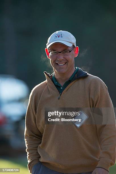 Mike Stone of Westwind Investor Management Co. Llc, walks to a morning session at the Allen & Co. Media and Technology Conference in Sun Valley,...