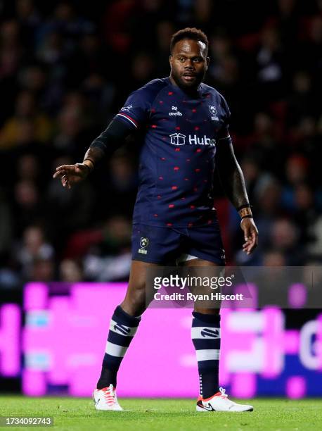Virimi Vakatawa of Bristol Bears looks on during the Gallagher Premiership Rugby match between Bristol Bears and Leicester Tigers at Ashton Gate on...