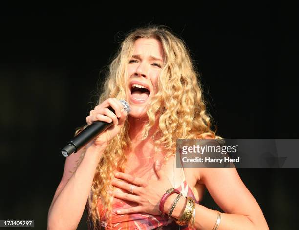 Joss Stone performs on stage at Magic Summer Live Festival 2013 at Stoke Park on July 13, 2013 in Guildford, England.