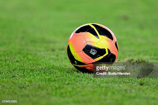 Detail of the ball during the match between Fluminense and Internacional a as part of Brazilian Championship 2013 at Moacyrzao Stadium on July 13,...