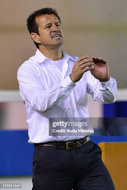 Head coach Dunga of Internacional in action during the match between Fluminense and Internacional a as part of Brazilian Championship 2013 at...