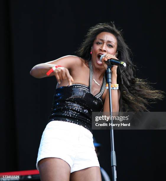 Beverley Knight performs on stage at Magic Summer Live Festival 2013 at Stoke Park on July 13, 2013 in Guildford, England.