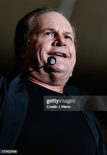 Harry Wayne Casey of KC and the Sunshine Band performs Saturday night during the Rays Summer Concert Series at Tropicana Field on July 13, 2013 in St...