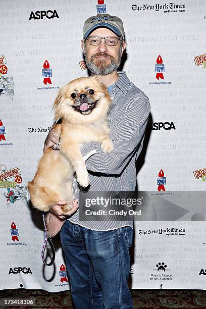 Actor David Hyde Pierce attends the Broadway Barks 15th Animal Adoption Event at Shubert Alley on July 13, 2013 in New York City.