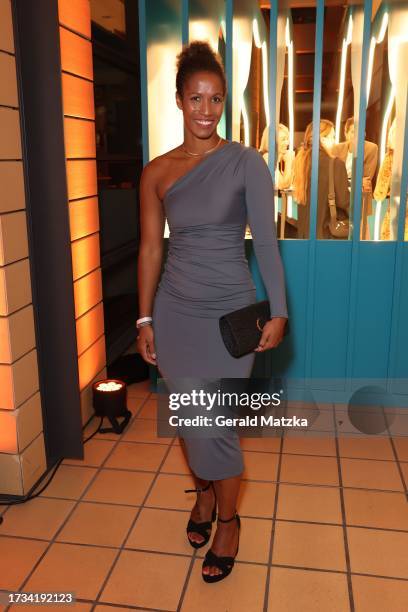 Mariama Jamanka attends the Goldene Henne 2023 on October 13, 2023 in Leipzig, Germany.