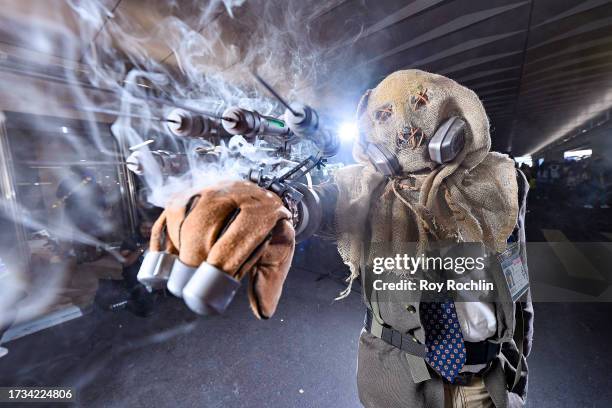 Cosplayer poses as Scarecrowduring New York Comic Con 2023 - Day 2 at Javits Center on October 13, 2023 in New York City.