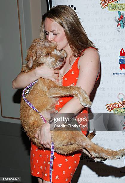 Actress Leisel Allen Yeager attends the Broadway Barks 15th Animal Adoption Event at Shubert Alley on July 13, 2013 in New York City.