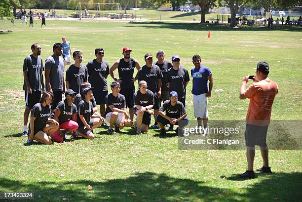Yahoo Team Photo during the Founder Institute's Silicon Valley Sports League event on July 13, 2013 in Palo Alto, California.