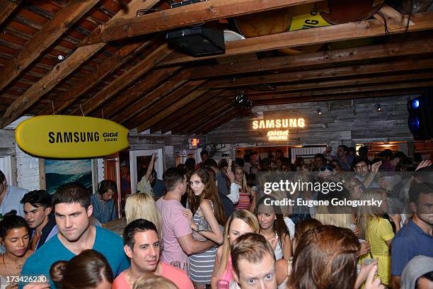 General view of atmosphere during Samsung's Summer DJ Series to launch the Giga Sound System at Surf Lodge on July 13, 2013 in Montauk City, New York.