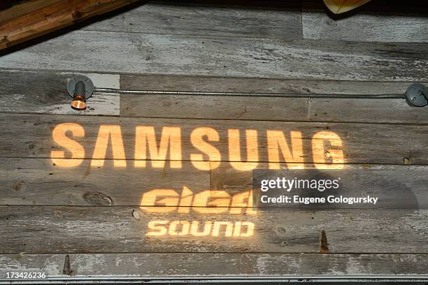 General view of atmosphere during Samsung's Summer DJ Series to launch the Giga Sound System at Surf Lodge on July 13, 2013 in Montauk City, New York.