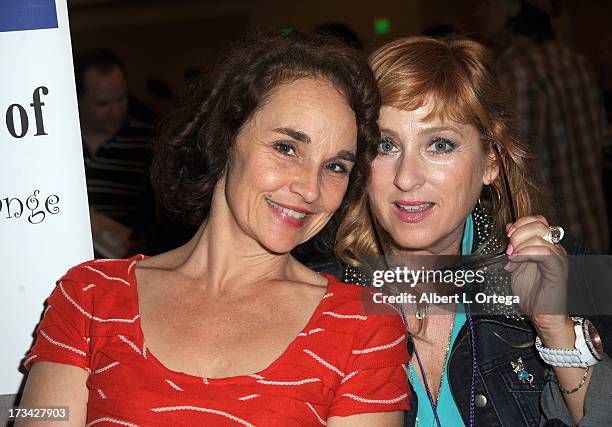 Actress Diane Franklin and actress Kimmy Robertson participate in The Hollywood Show held at Westin LAX Hotel on July 13, 2013 in Los Angeles,...