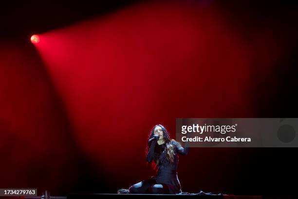 La Mala Rodriguez performs during the Latin Grammy Sessions Urbano in Malaga on October 13, 2023 in Malaga, Spain.