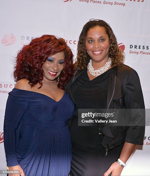 Joi Gordon and Chaka Khan attend The 9th Annual Success Summit hosted by Dress For Success Worldwide at Epic Hotel on July 13, 2013 in Miami, Florida.