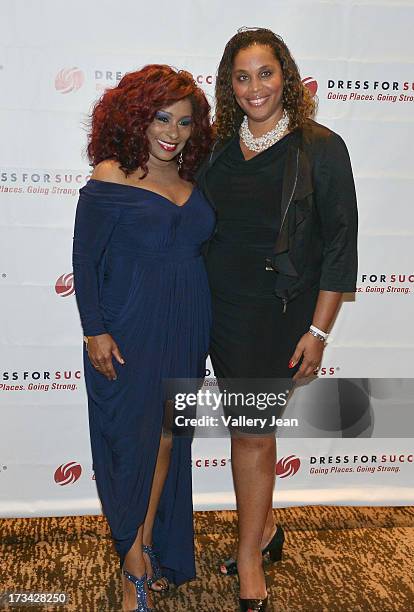 Joi Gordon and Chaka Khan attend The 9th Annual Success Summit hosted by Dress For Success Worldwide at Epic Hotel on July 13, 2013 in Miami, Florida.