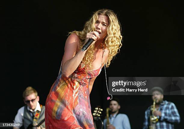 Joss Stone performs on stage at Magic Summer Live Festival 2013 at Stoke Park on July 13, 2013 in Guildford, England.