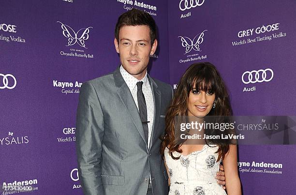 Actor Cory Monteith and actress Lea Michele attend the 12th annual Chrysalis Butterfly Ball on June 8, 2013 in Los Angeles, California.