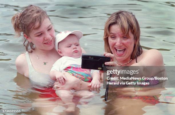 July 5, 1999 Houghton's Pond in Milton Staying cool on a hot day these beachgoers do their best to beat the heat. Kelly Lavish godmother to 5 month...