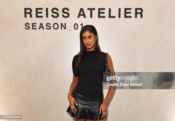 Emilia Boateng attends the first Reiss atelier collection launch dinner at The ICA on October 19, 2023 in London, England.