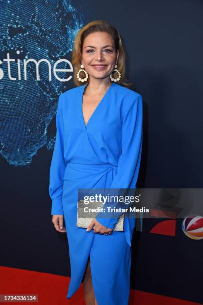 Stephanie Puls attends the :newstime reception of ProSieben- and SAT.1-Politikredaktion at Hauptstadtbüro der Seven.One Entertainment Group on...