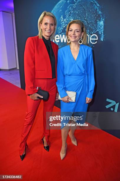 Claudia von Brauchitsch and Stephanie Puls attend the :newstime reception of ProSieben- and SAT.1-Politikredaktion at Hauptstadtbüro der Seven.One...