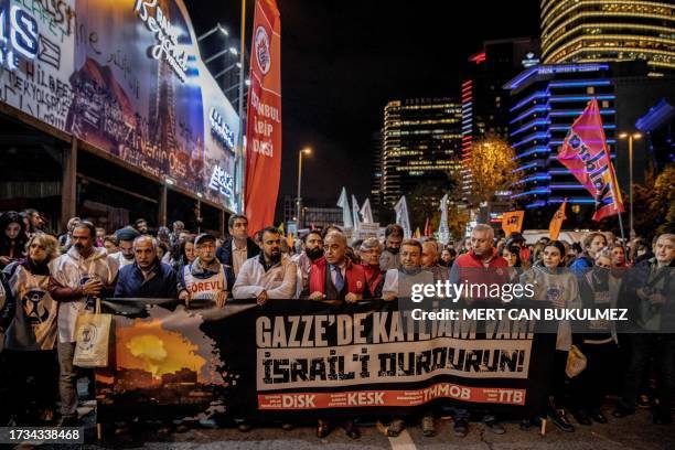 Istanbul, Turkey.In In the aftermath of the bombing of Gaza's Al-Ahli Baptist Hospital on October 17 various left-wing parties and activist groups...