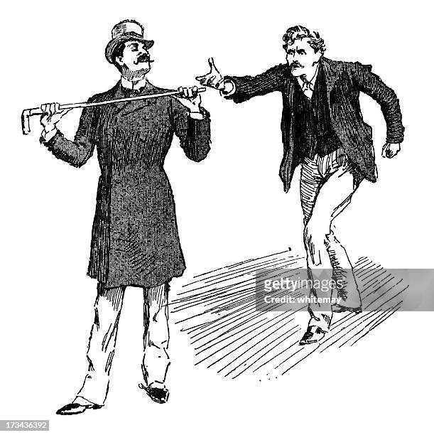 zwei männer in einem sehr - men stock illustrations stock-grafiken, -clipart, -cartoons und -symbole