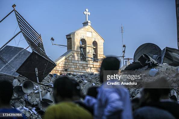 Israel hit the historical church where civilians took shelter in Gaza