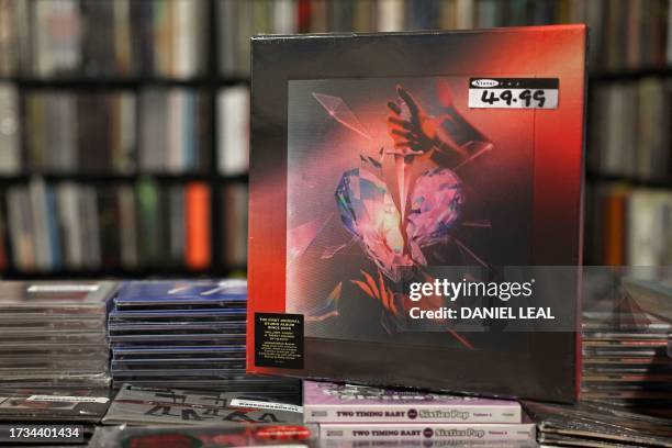 Limited edition, boxset containing The Rolling Stones new album "Hackney Diamonds" is seen on sale in Sister Ray Records in London on October 20,...