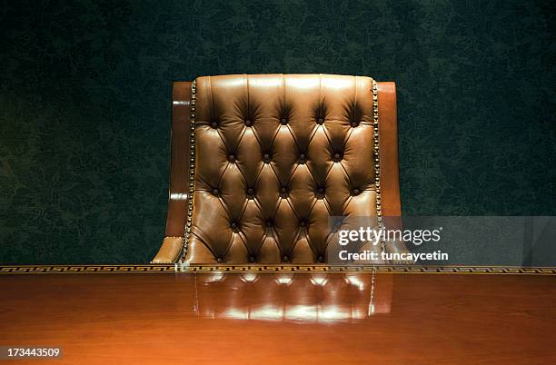 vintage armchair and desk - chair stock pictures, royalty-free photos & images