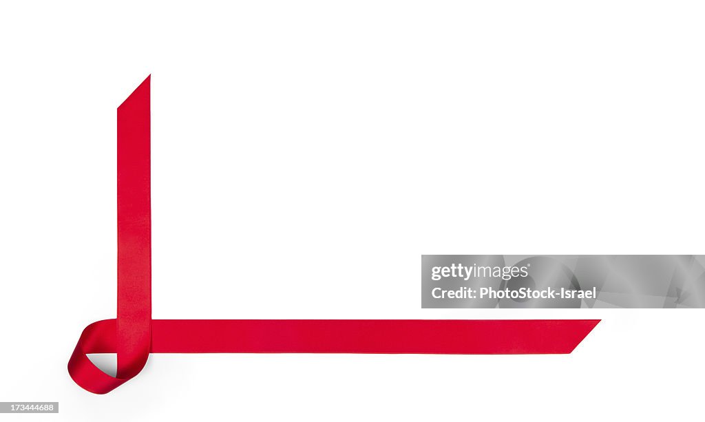 Red streamer ribbon