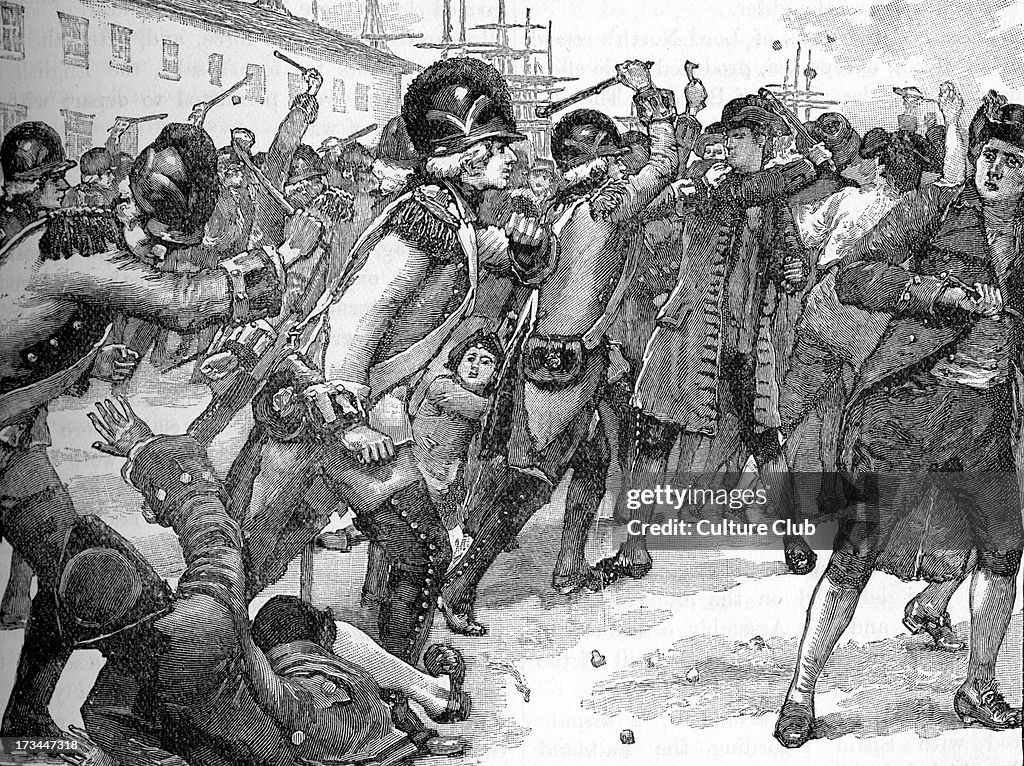 Affray between soldiers and rope-makers, Boston
