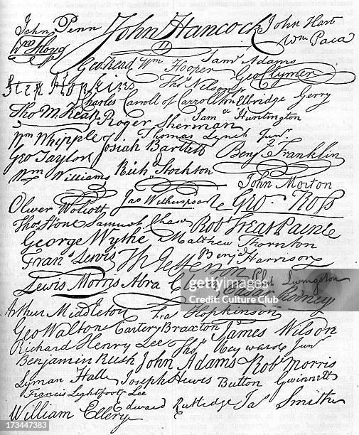 Declaration With Signatures Us Independence Photos and Premium High Res Pictures - Getty Images