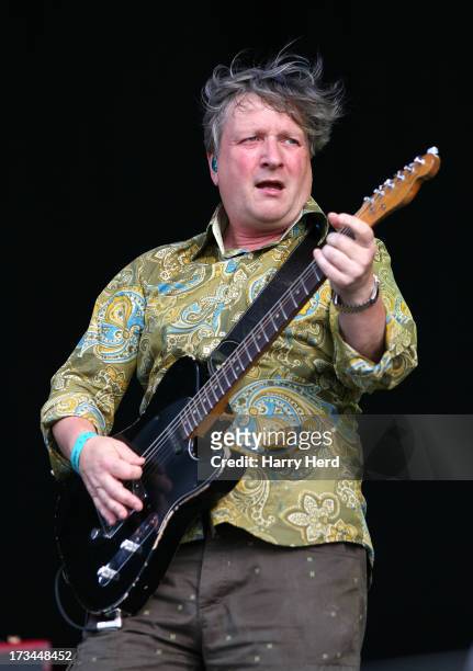 Glenn Tilbrook of Squeeze performs on stage at Magic Summer Live Festival 2013 at Stoke Park on July 14, 2013 in Guildford, England.