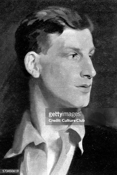Siegfried Sassoon - portrait of the English writer and poet. From a painting by Glyn Philpot. 8 September 1886 - 1 September 1967.