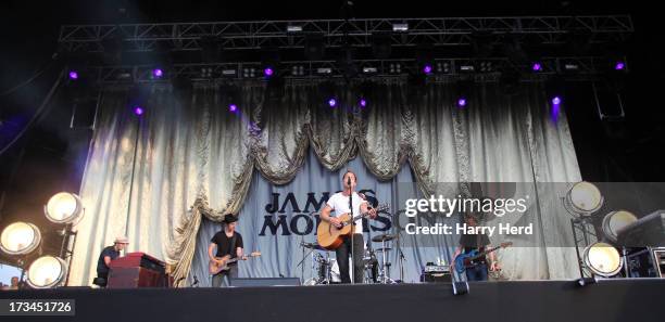 James Morrison performs on stage at Magic Summer Live Festival 2013 at Stoke Park on July 14, 2013 in Guildford, England.