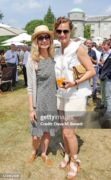 Maryam d'Abo and Yasmin Le Bon attend the Cartier Style & Luxury Lunch at the Goodwood Festival of Speed on July 14, 2013 in Chichester, England.